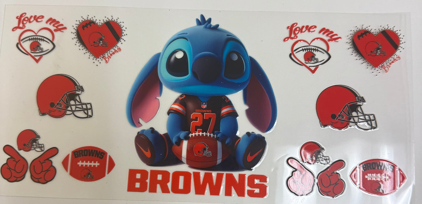 Cup wraps uvdtf Stitch Cleveland Browns football