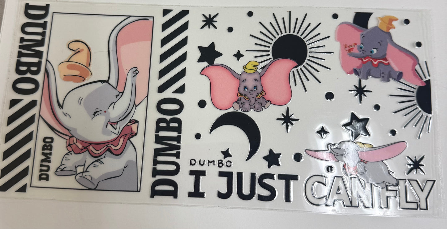 Cup wraps uvdtf Dumbo, I just can fly