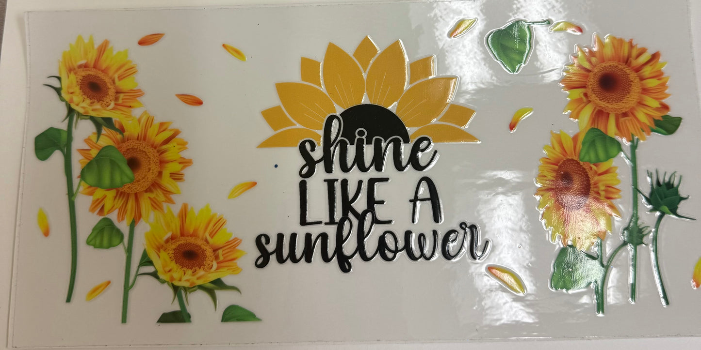 Cup wraps uvdtf Shine like a sunflower