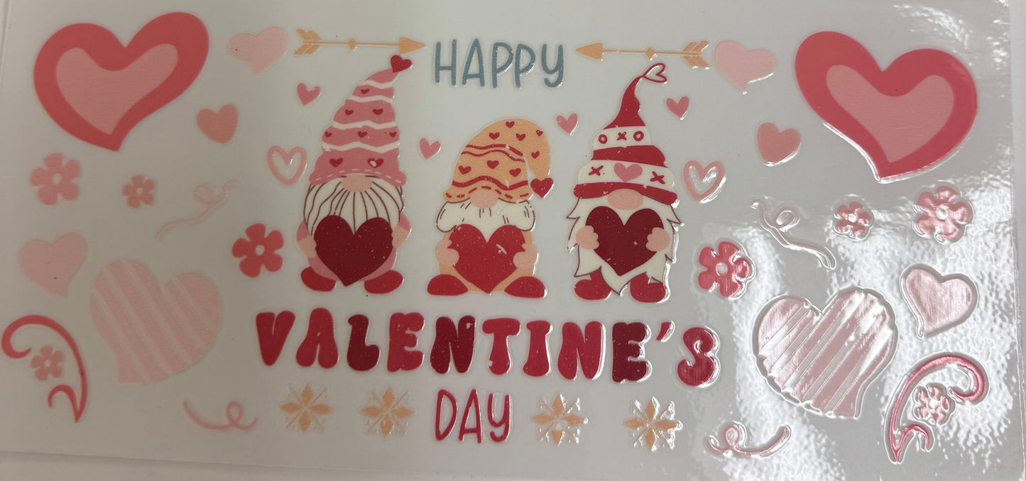 Cup wraps uvdtf Happy Valentine’s Day gnomes