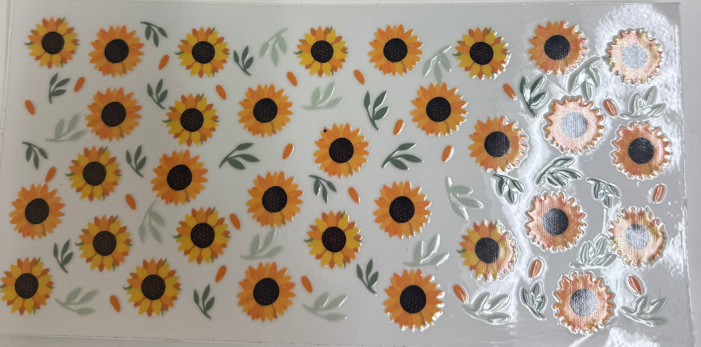 Cup wraps uvdtf Sunflowers