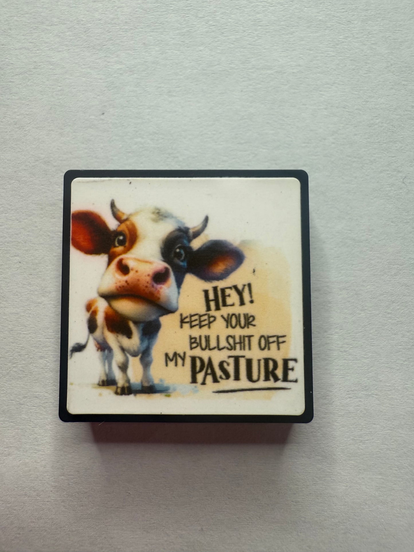 Focals 2d glow in dark cow keep your bullshit off my pasture