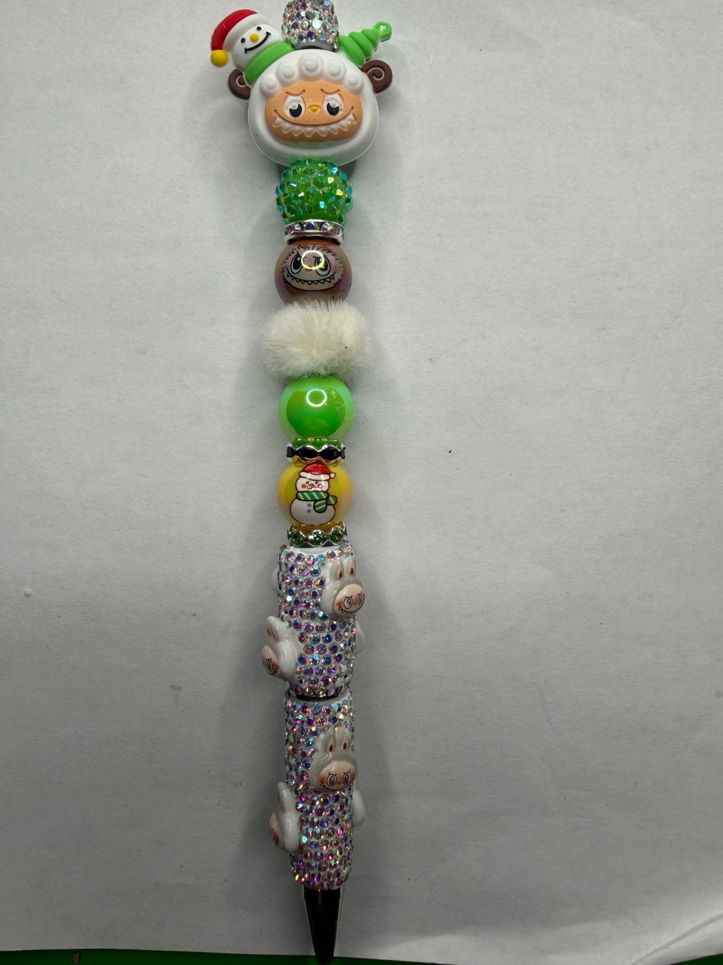 Premade ready to ship Christmas labubu pen