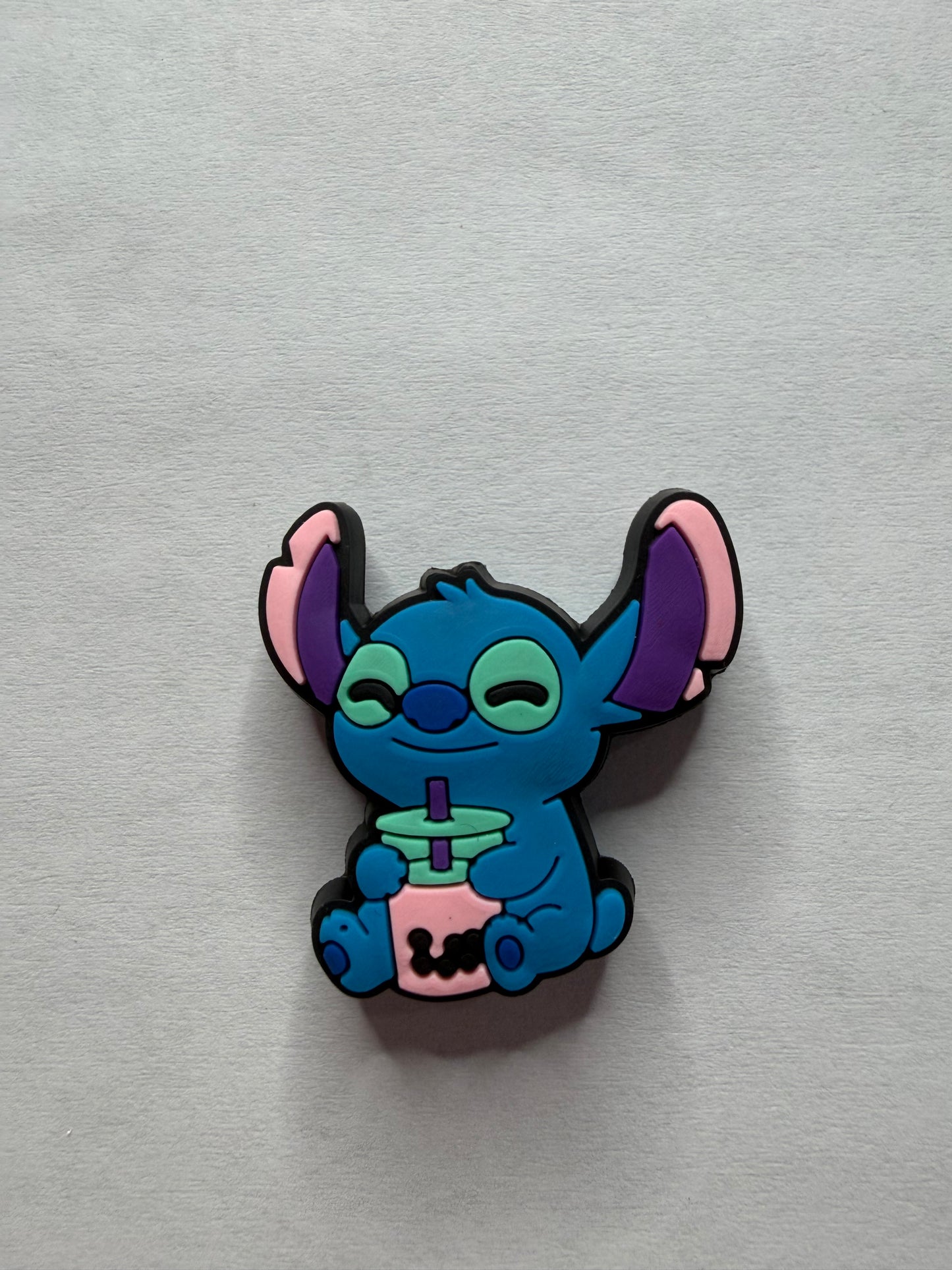Focal 2d Stitch drinking boba tea