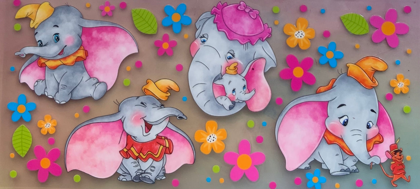 uvdtf transfer wrap dumbo floral