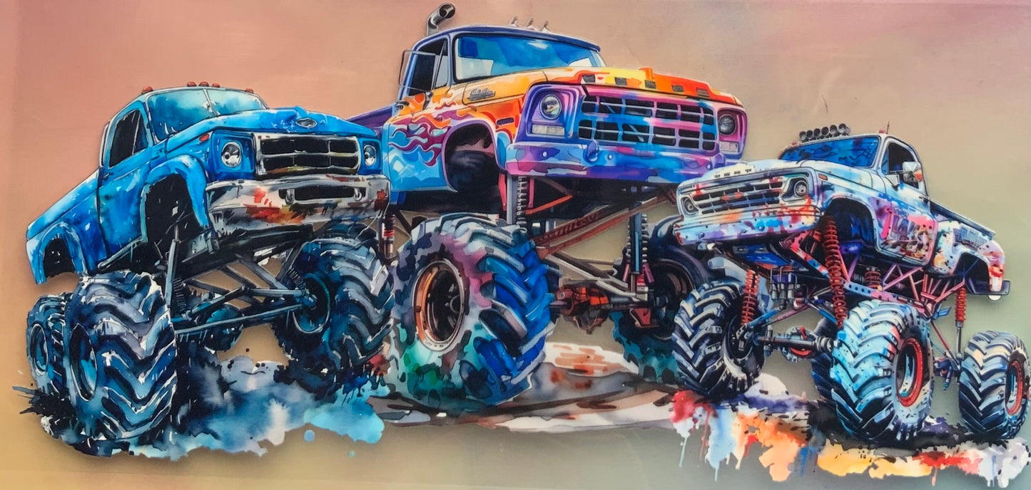 uvdtf transfer wrap monster trucks