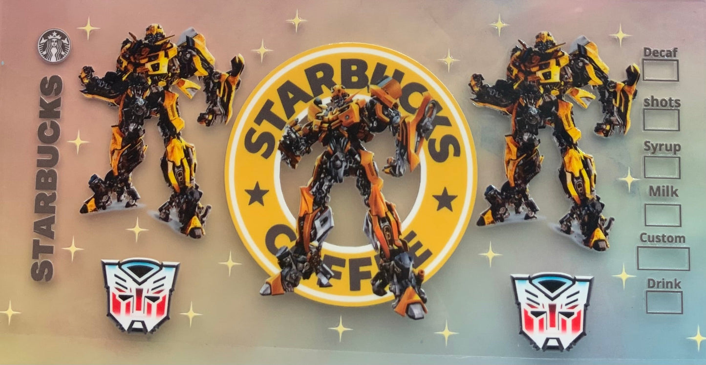 uvdtf transfer wrap Starbucks transformer