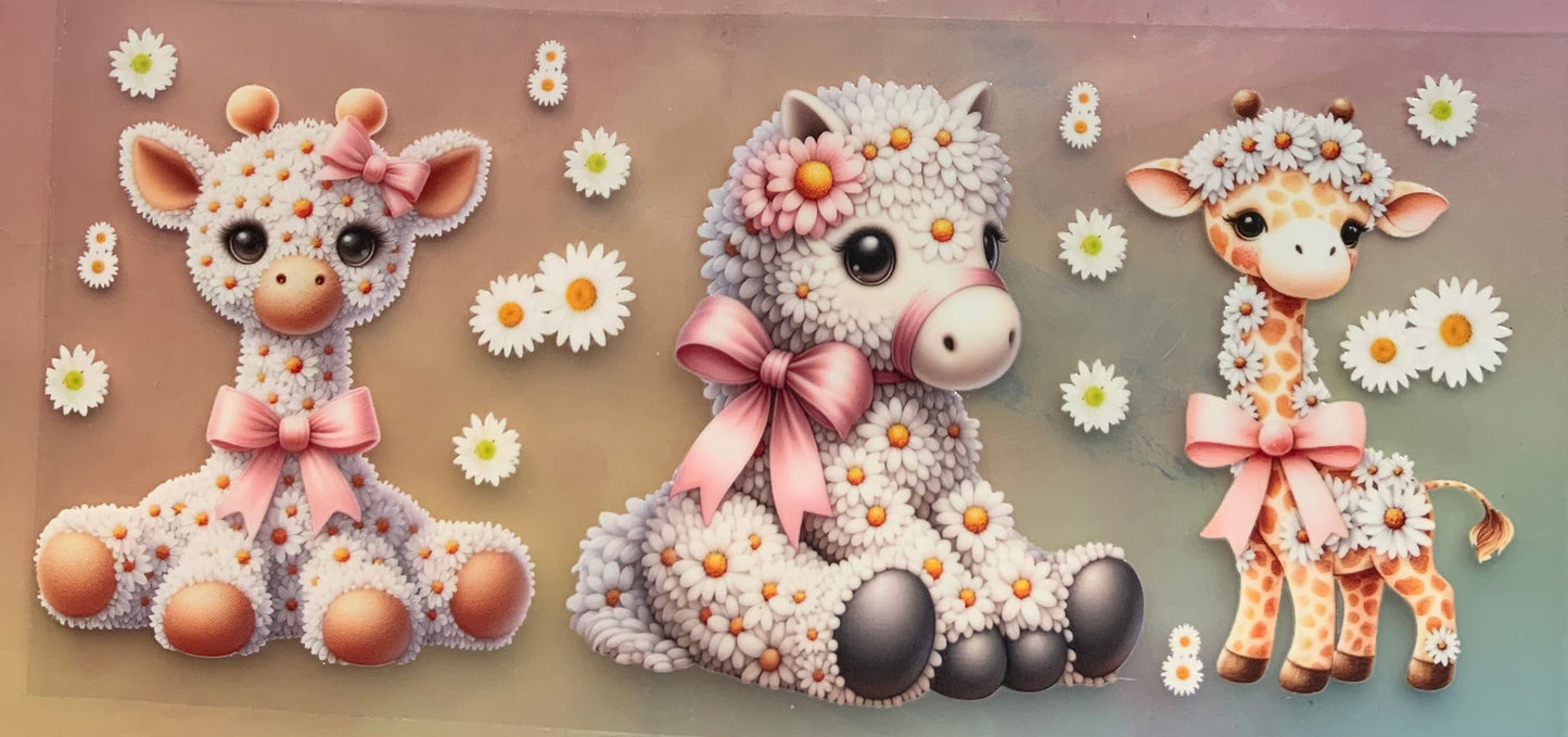 uvdtf transfer wrap daisy giraffe