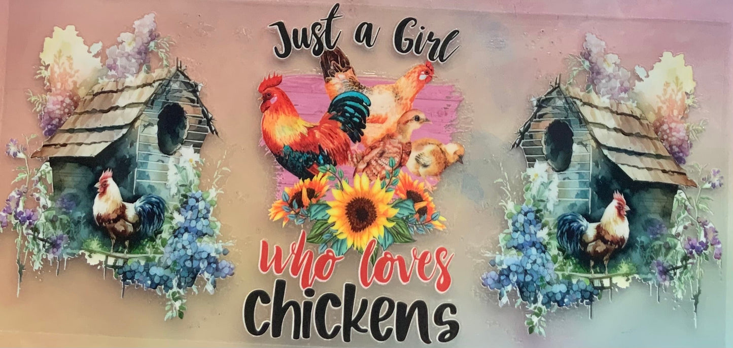 uvdtf transfer wrap chickens floral