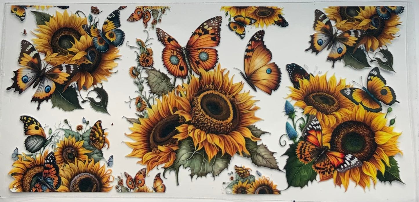 uvdtf transfer wrap sunflower and butterfly’s