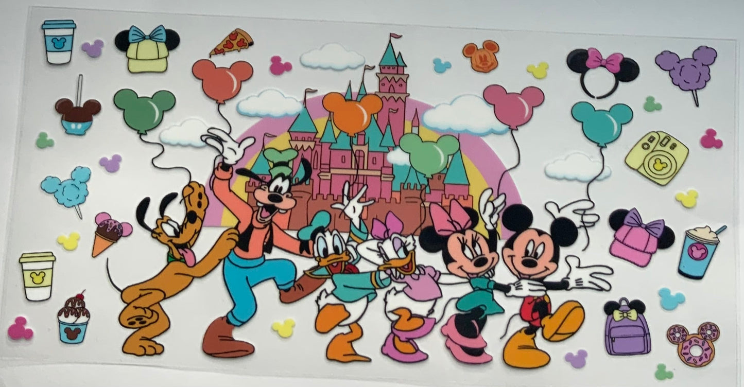 uvdtf transfer wrap Mickey Mouse with castle