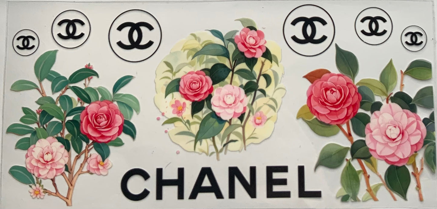 uvdtf transfer wrap Chanel floral