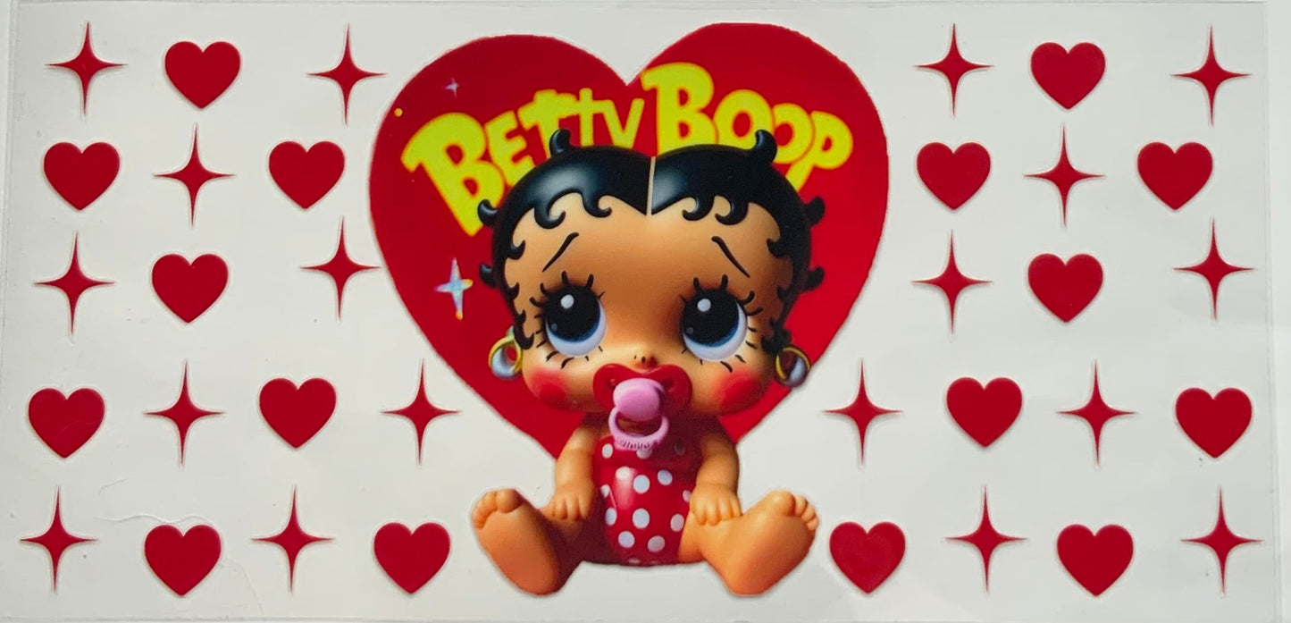 uvdtf transfer wrap Betty boop hearts