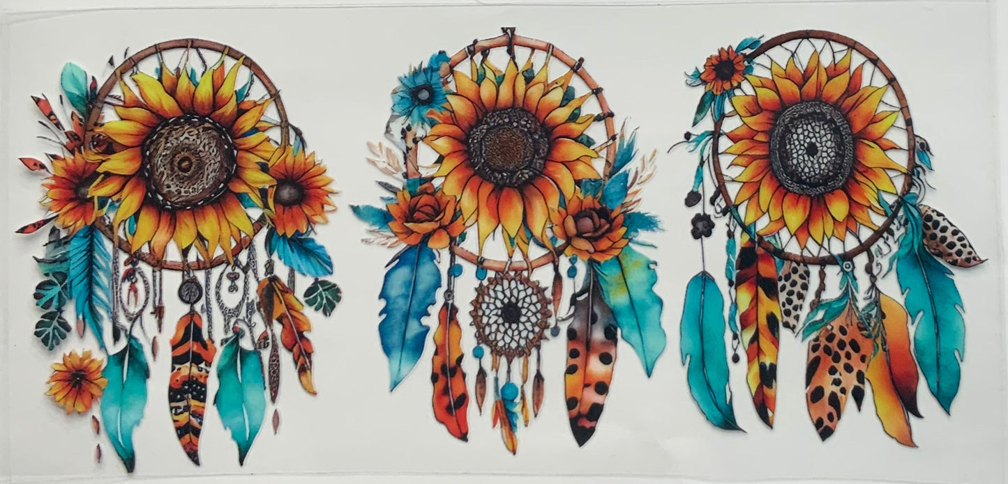 uvdtf transfer wrap sunflower dream catcher