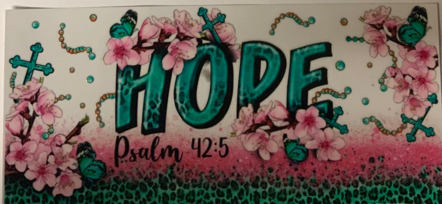 uvdtf transfer wrap faith hope pink and teal
