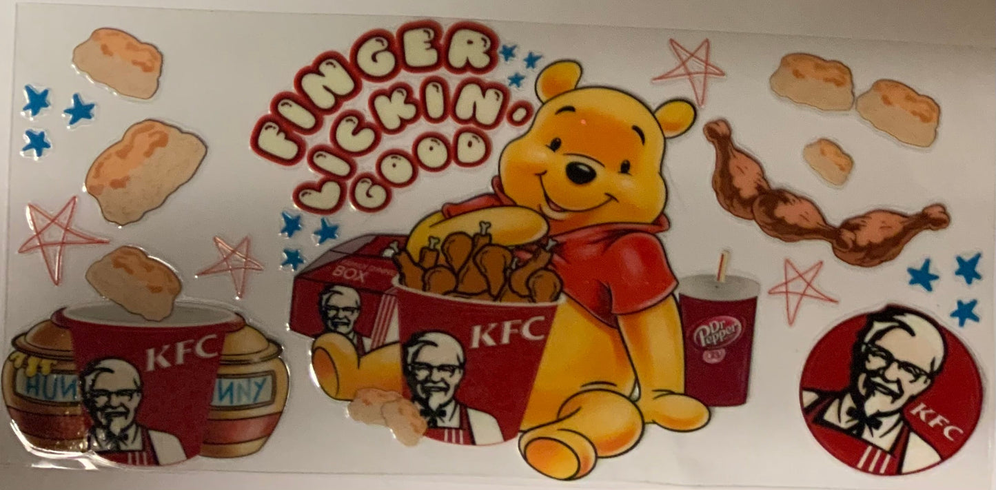 uvdtf transfer wrap Winnie the Pooh kfc