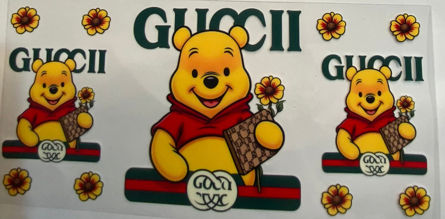 uvdtf transfer wrap Winnie the Pooh Gucci