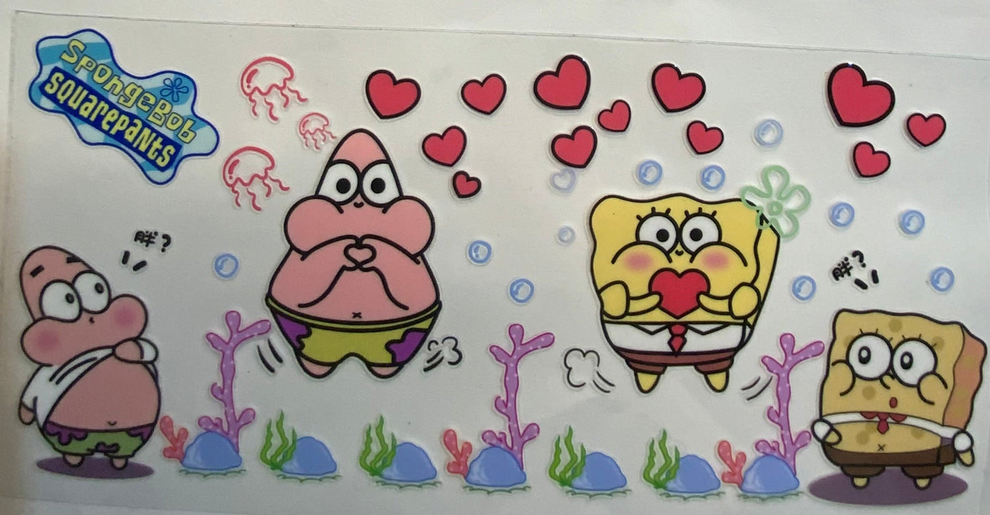 uvdtf transfer wrap funny SpongeBob