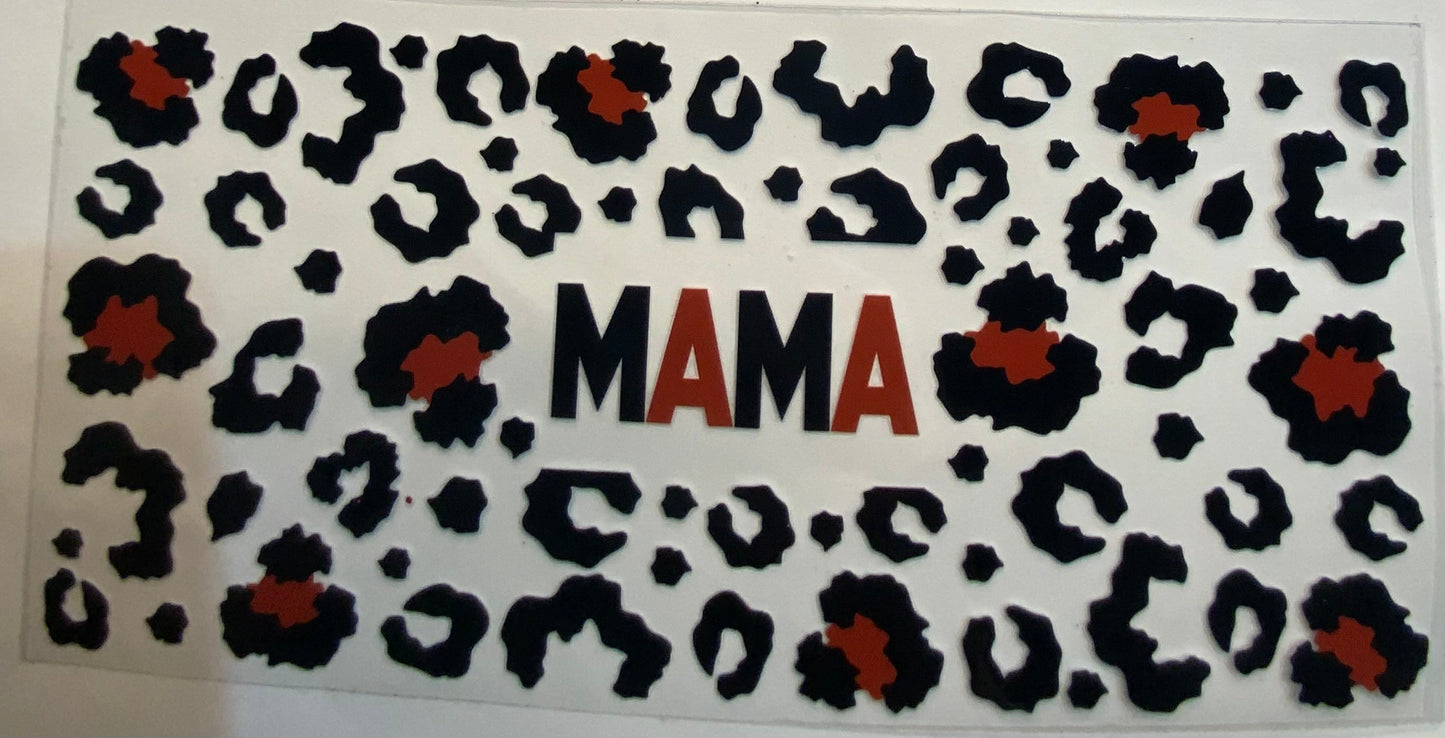 uvdtf transfer wrap cheetah mama