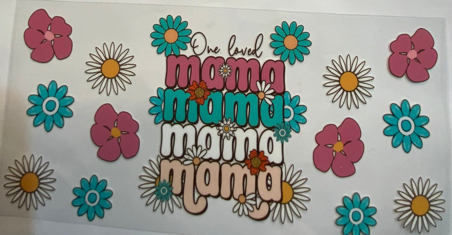 uvdtf transfer wrap floral one loved mamma