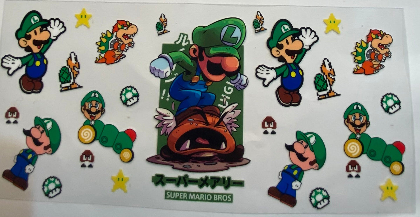 uvdtf transfer wrap green mario