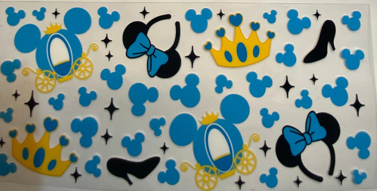 uvdtf transfer wrap Cinderella Mickey ears