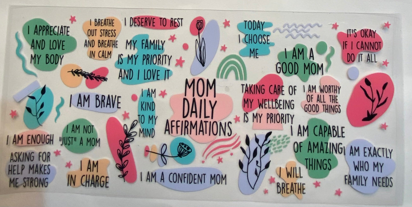 uvdtf transfer wrap daily mom affirmations