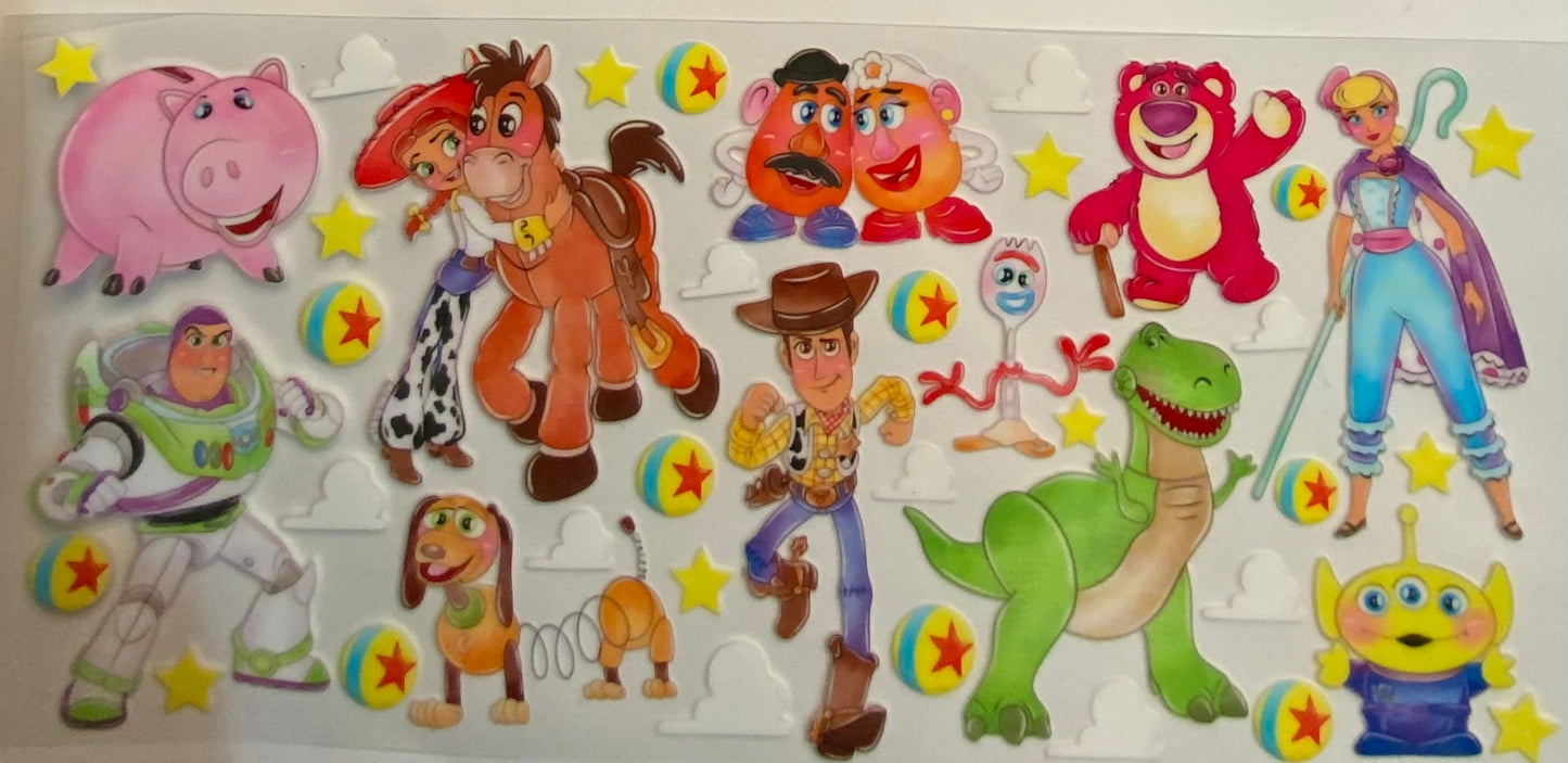 uvdtf transfer wrap Toy Story theme