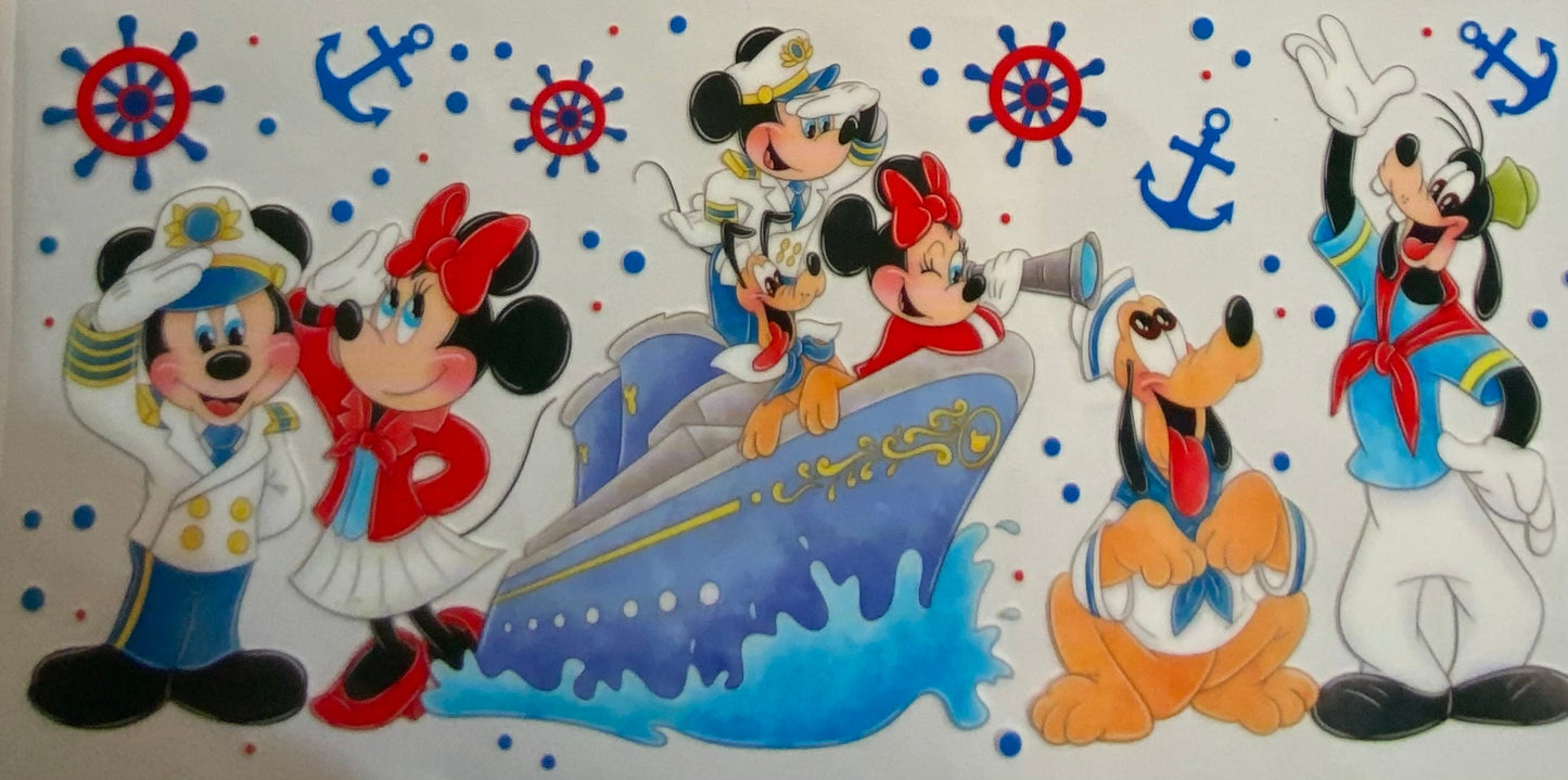 uvdtf transfer wrap Mickey Mouse cruise theme summer
