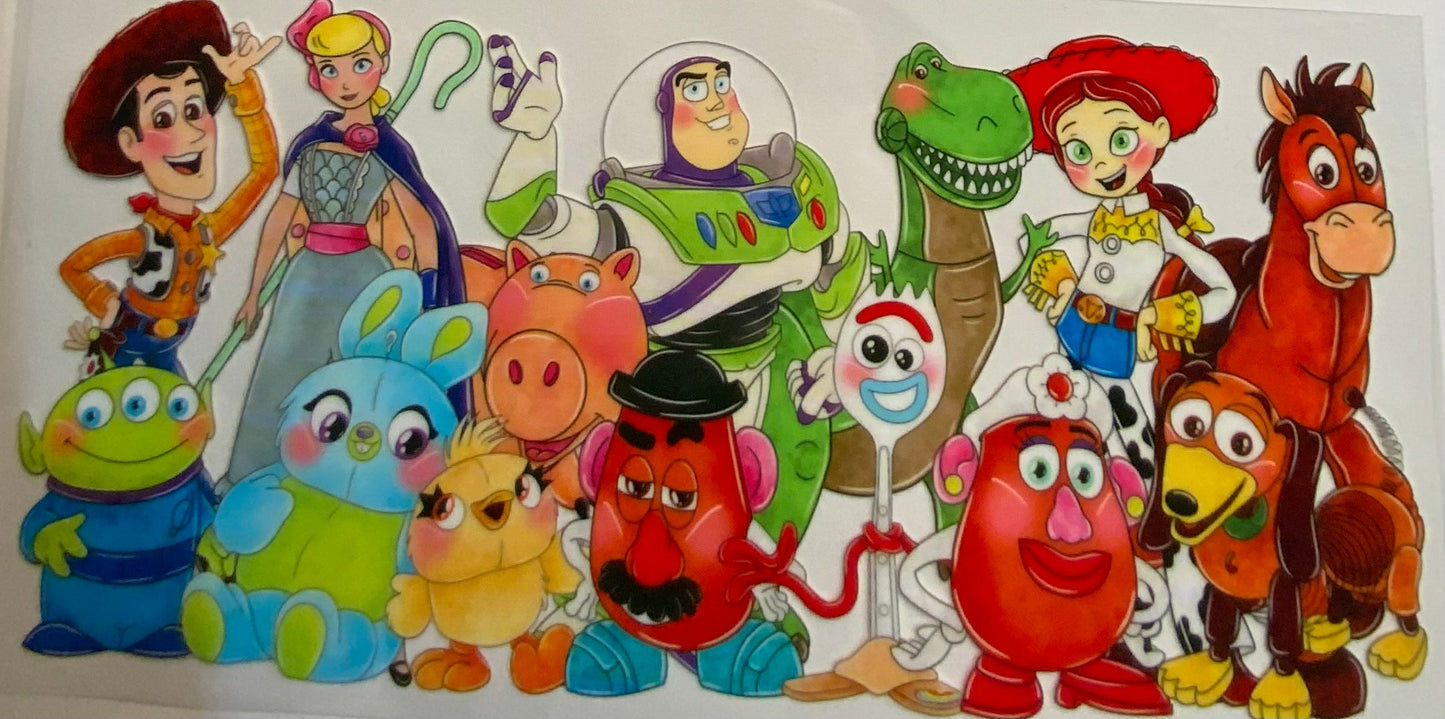 uvdtf transfer wrap Toy Story the whole family