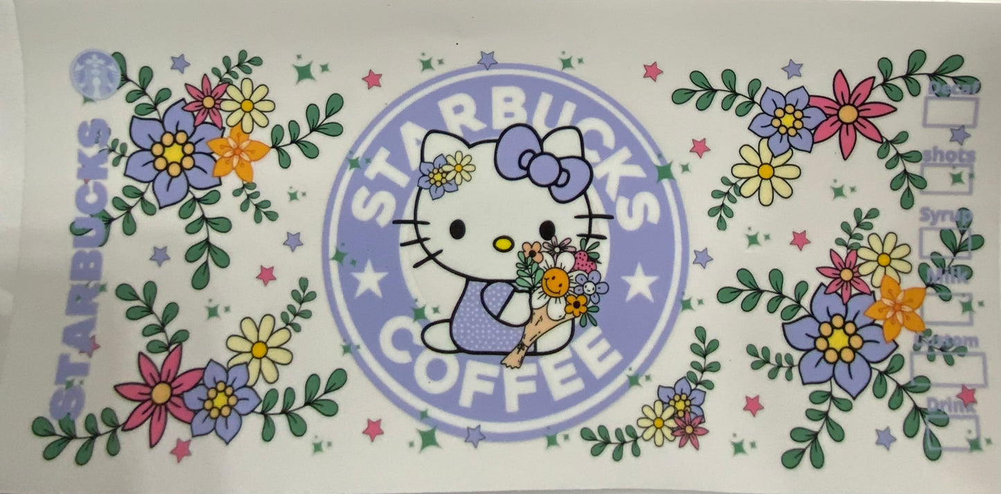 Cup wraps uvdtf purple Starbucks hello kitty