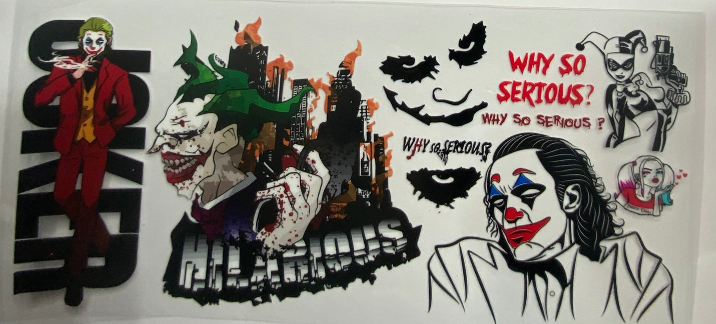 Cup wraps uvdtf Halloween joker