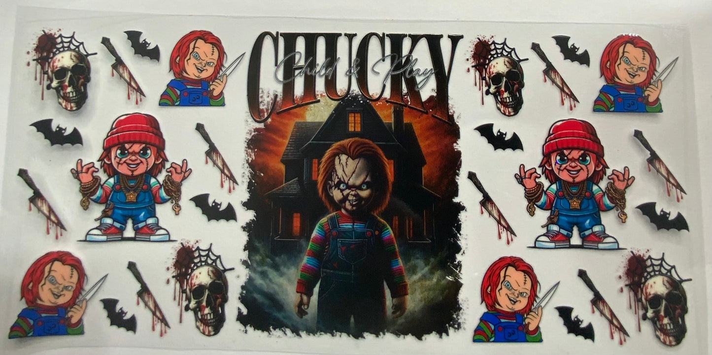 Cup wraps uvdtf Halloween chucky