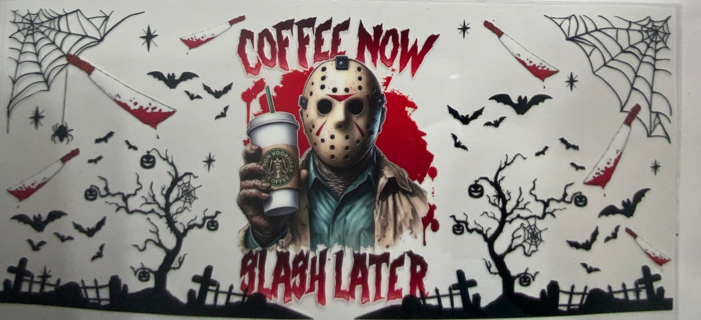Cup wraps uvdtf Halloween scary guy coffee now