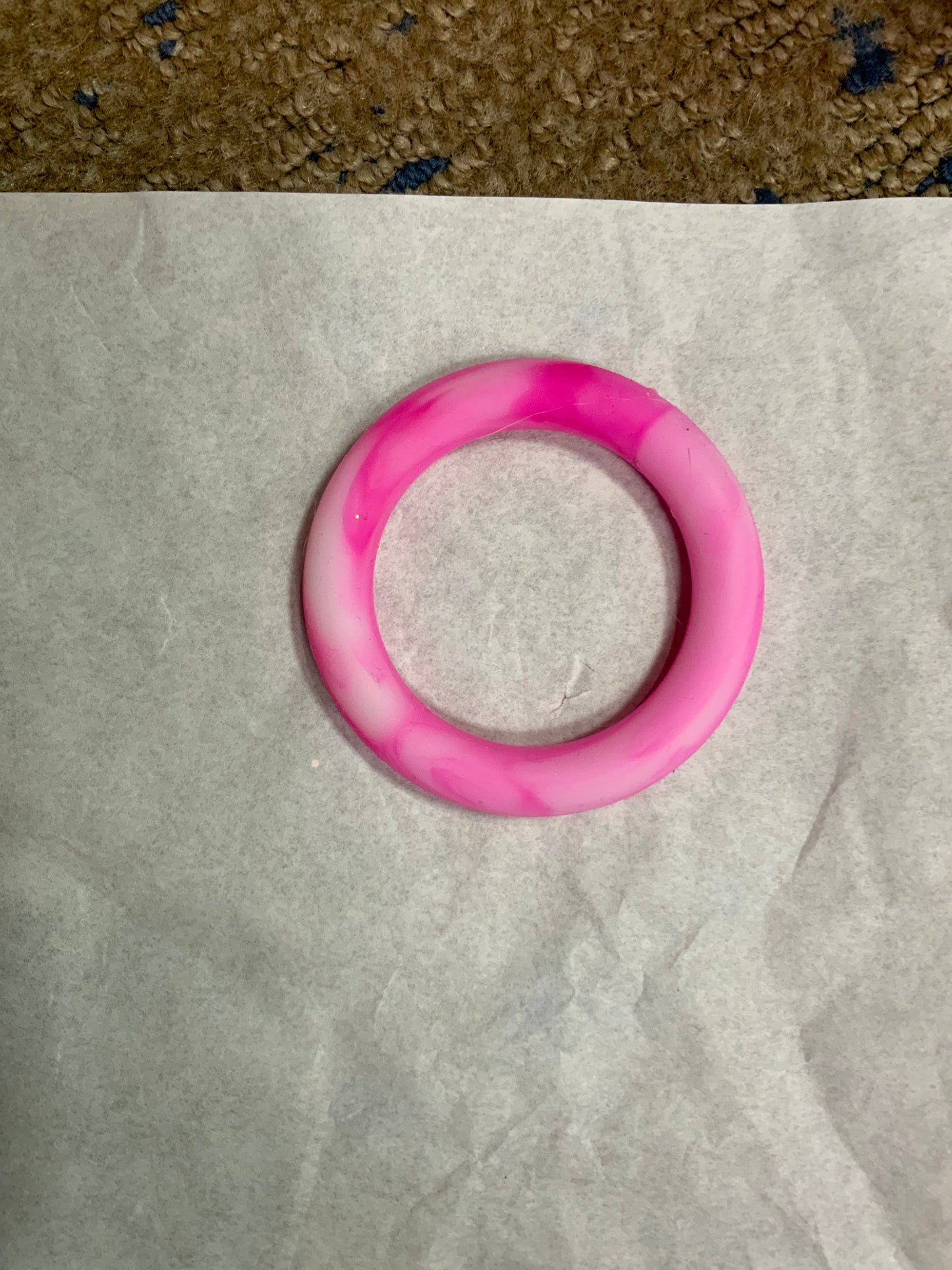 Car charm just the circle pink tie dye