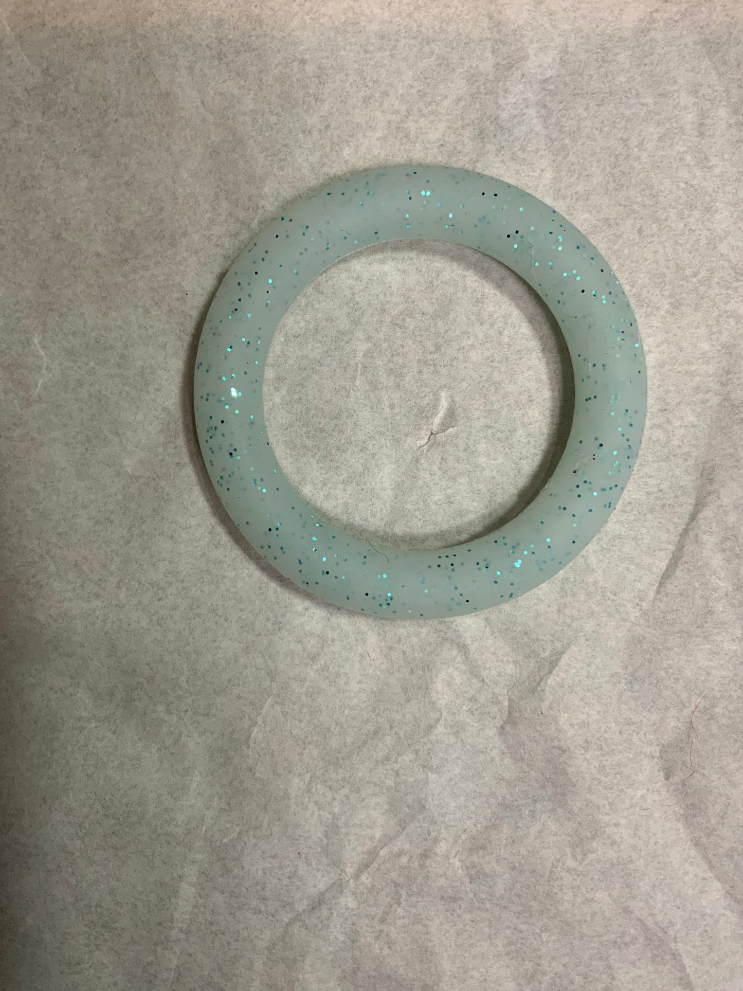 Car charm just the circle Blue glitter