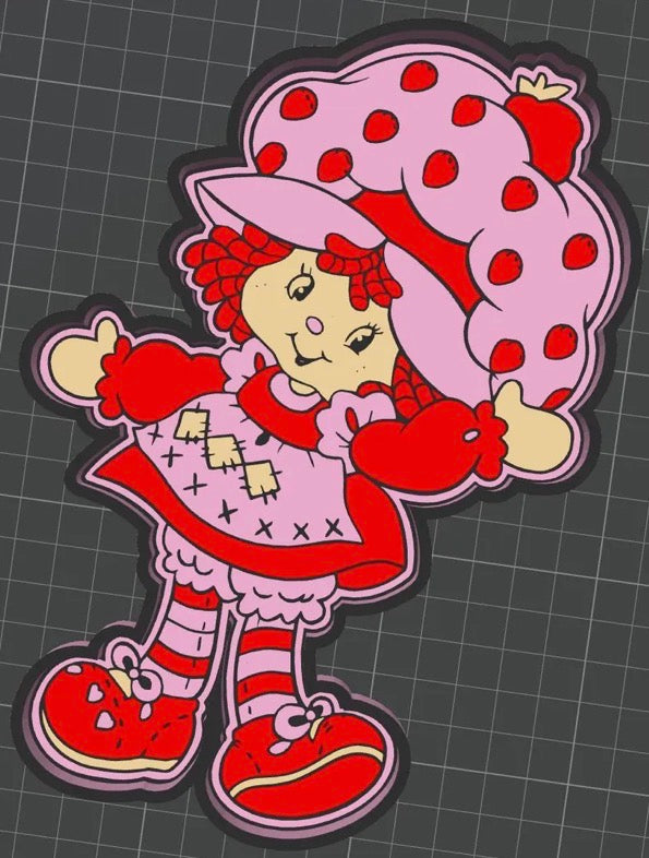 3d printed bead tray Strawberry girl full body