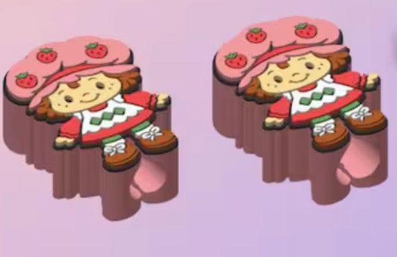 3d printed straw topper Strawberry girl full body