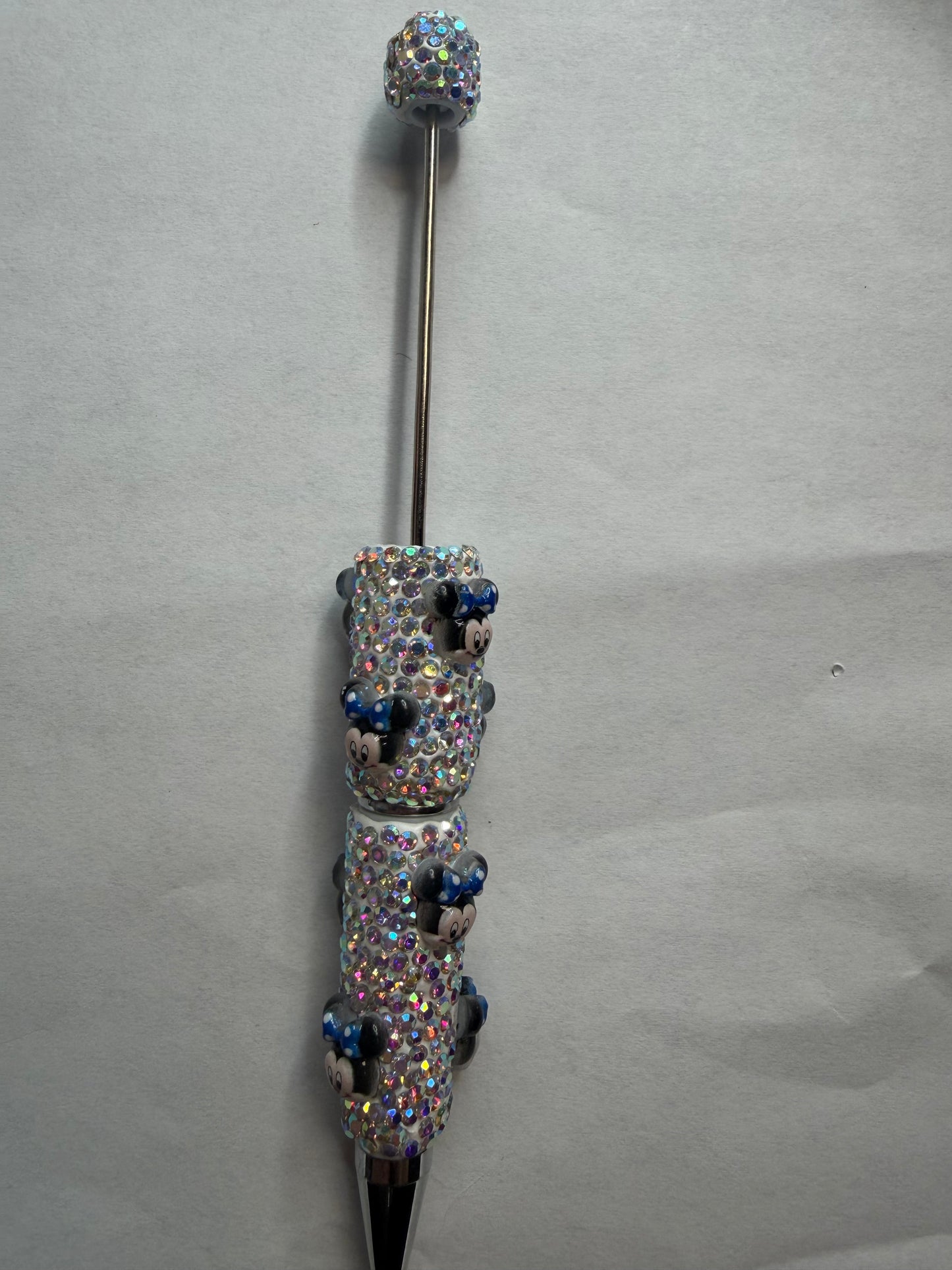 Beadable pens just the pen Blue Minnie rhinestone