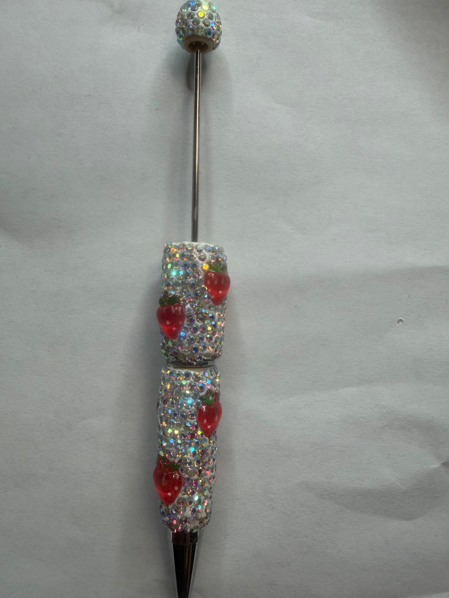 Beadable pens just the pen Rhinestone strawberry