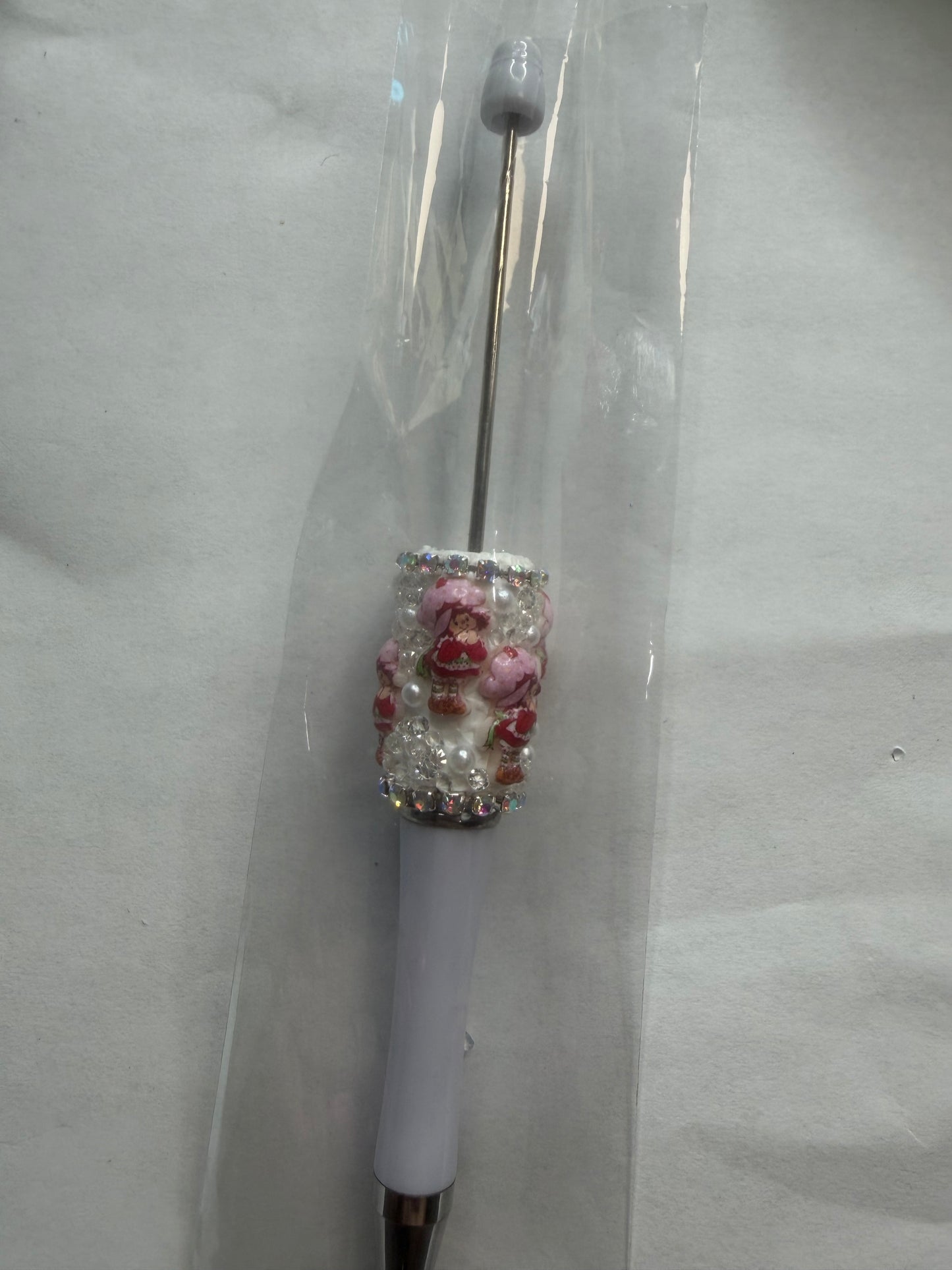 Beadable pens just the pen Half done strawberry girl