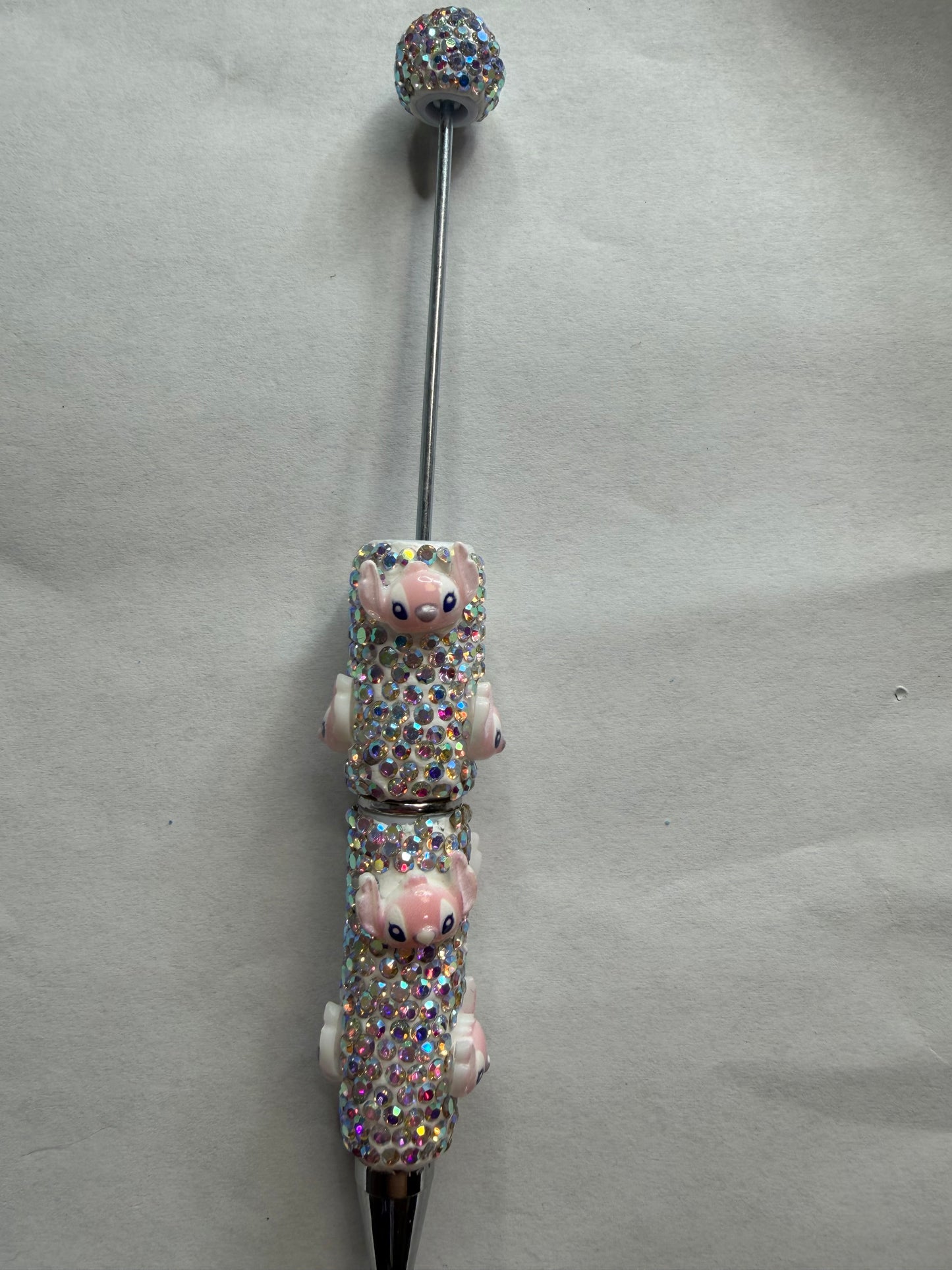 Beadable pens just the pen Rhinestone angel head