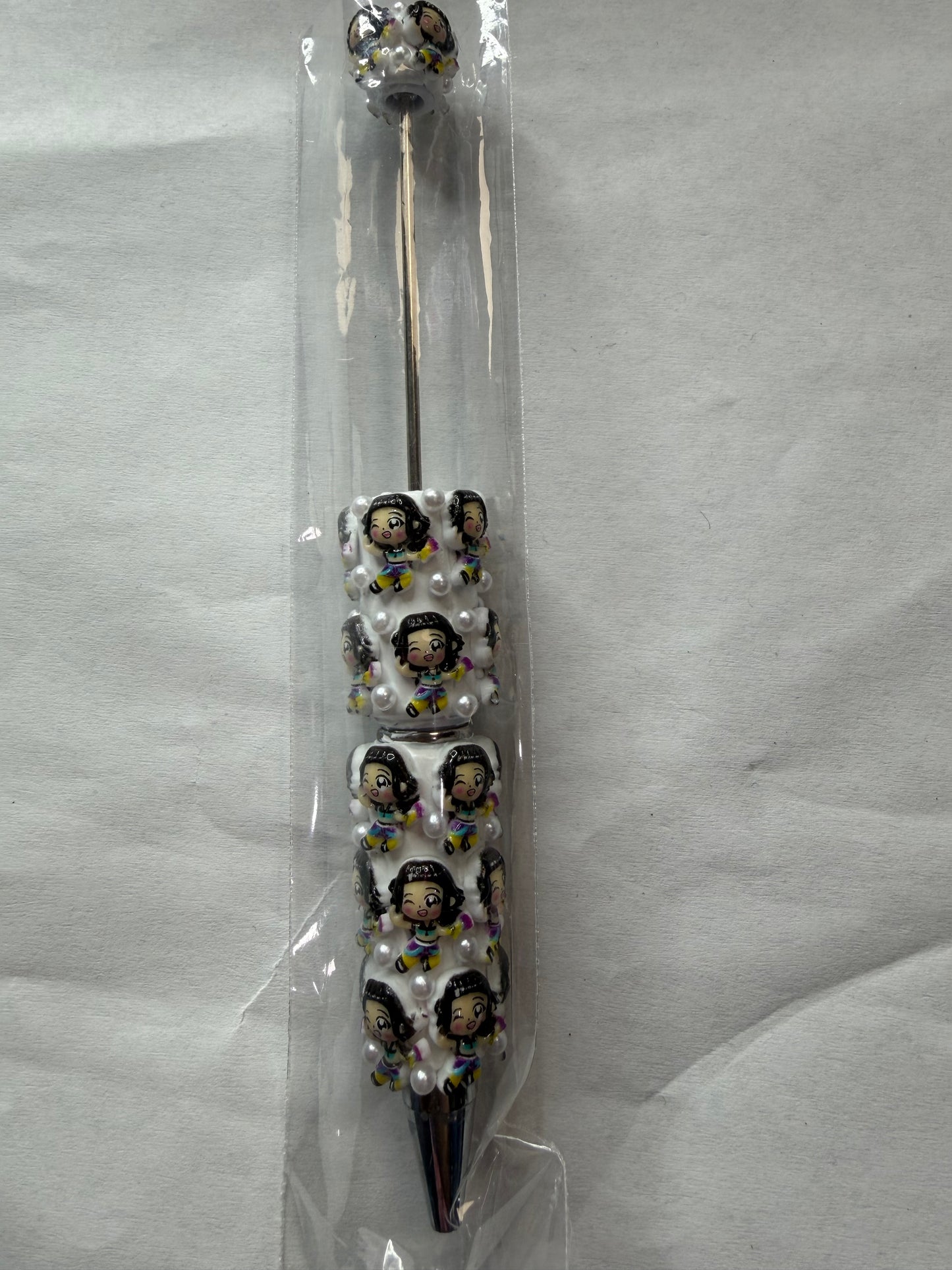 Beadable pens just the pen Kpop black hair girl