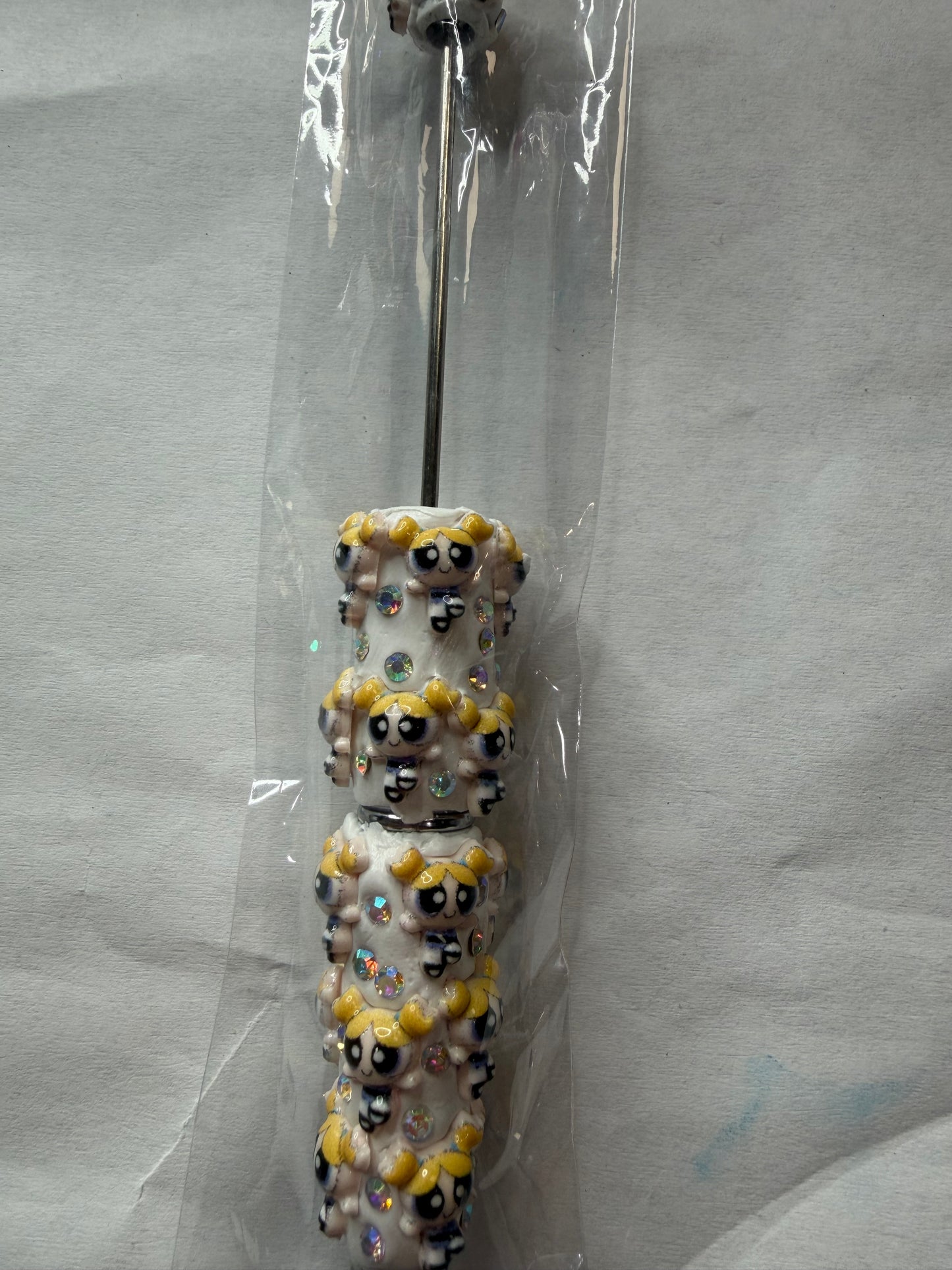 Beadable pens just the pen Powder puff yellow