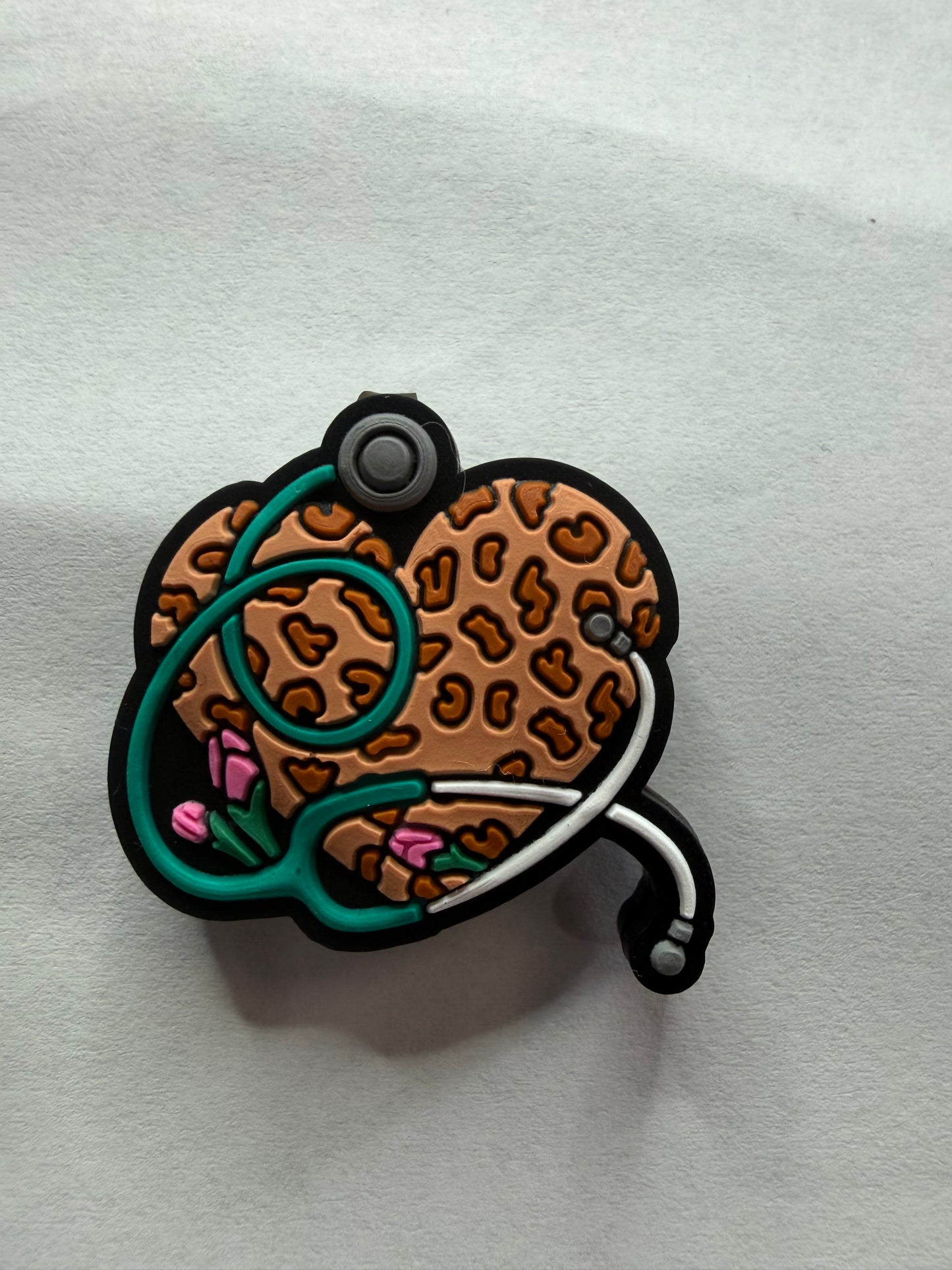 Focal 2d leopard heart medical nurse