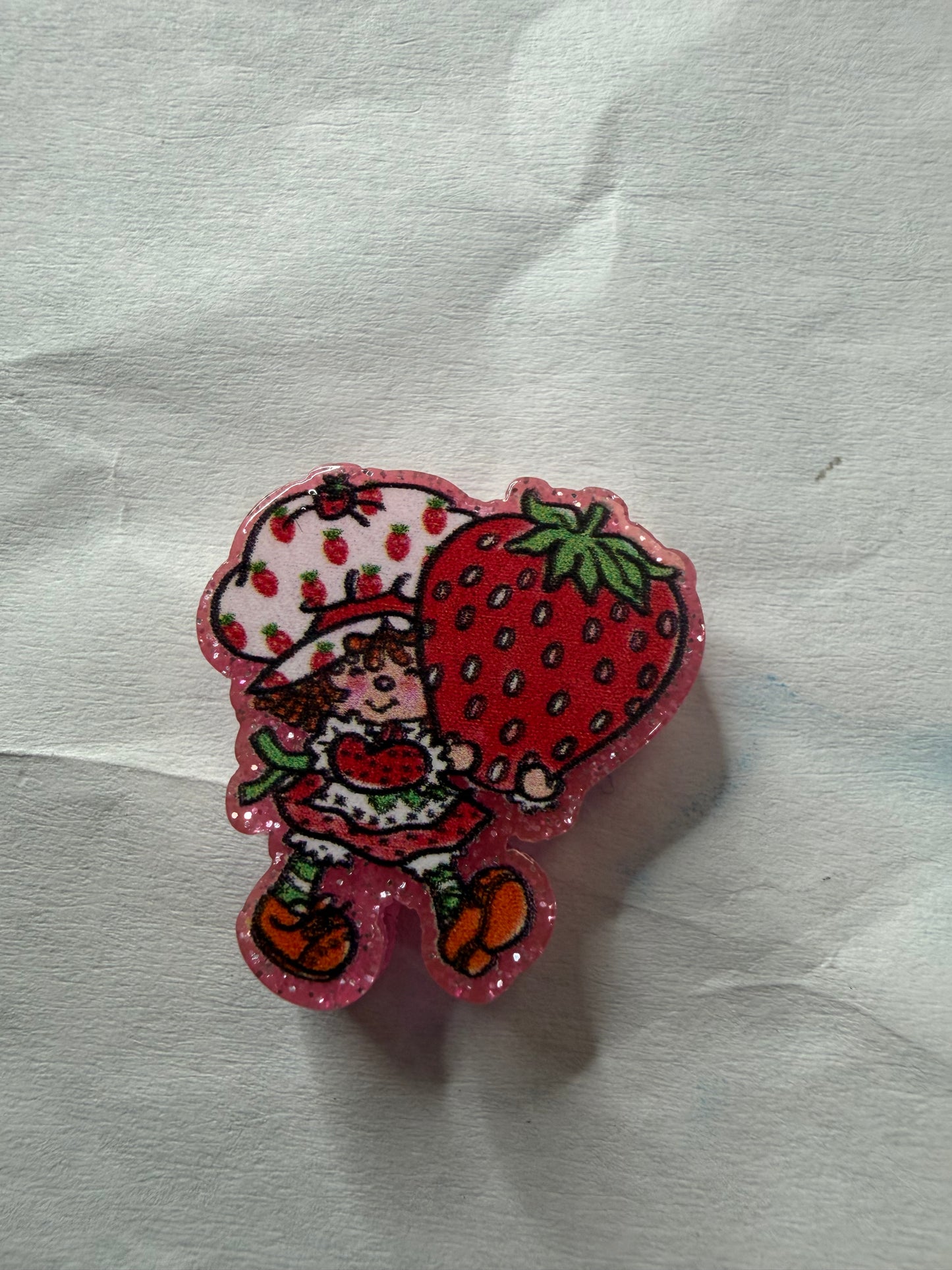 Acrylic focal Strawberry girl with big strawberry