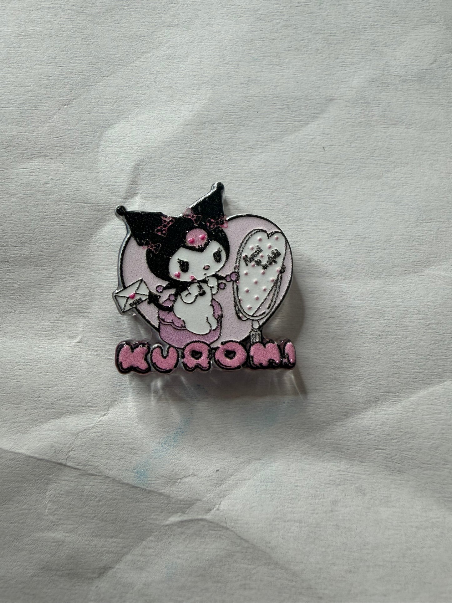 Acrylic focal Kuku pink and black