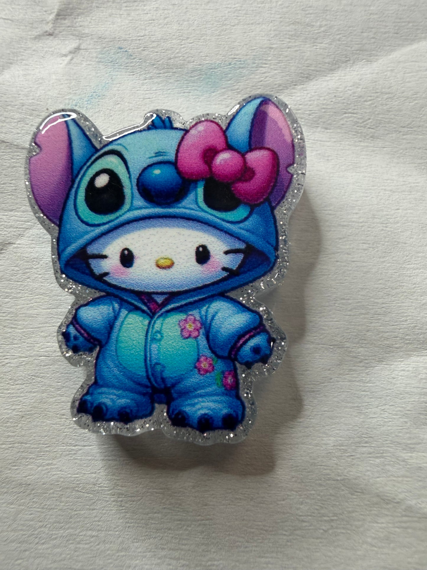 Acrylic focal Hk dressed as stitch