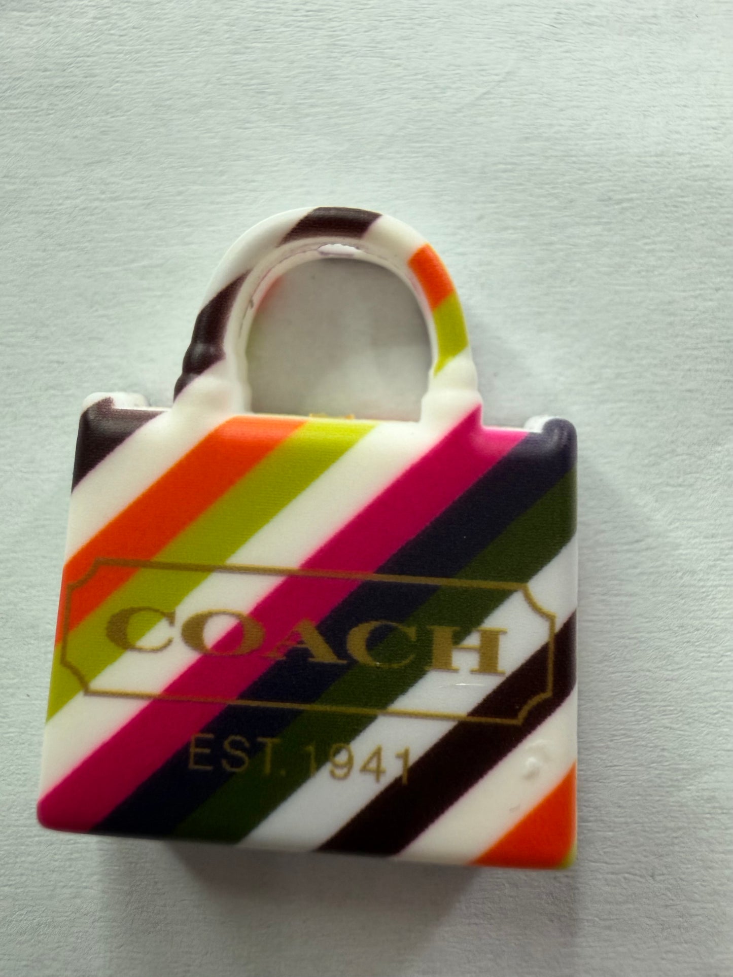 Focal 2d coach striped purse