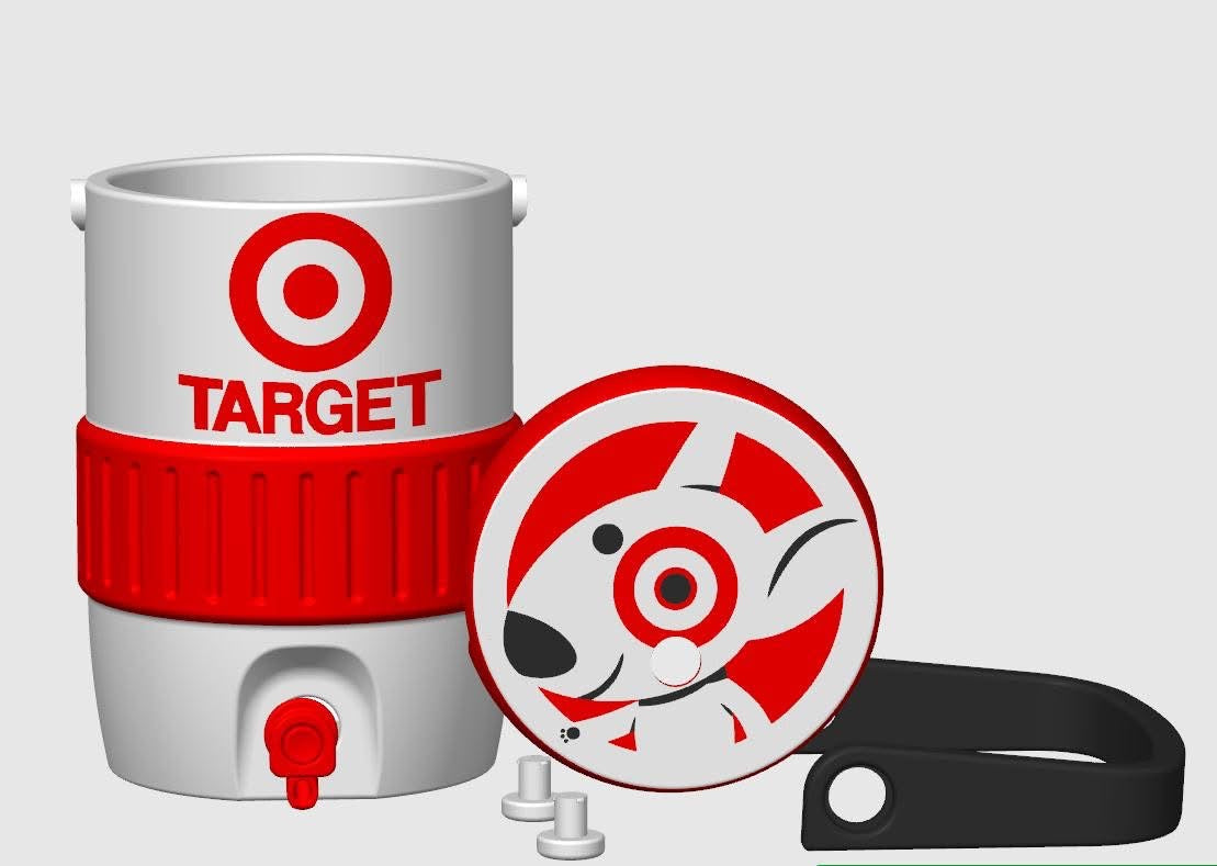3d printed can holder target theme